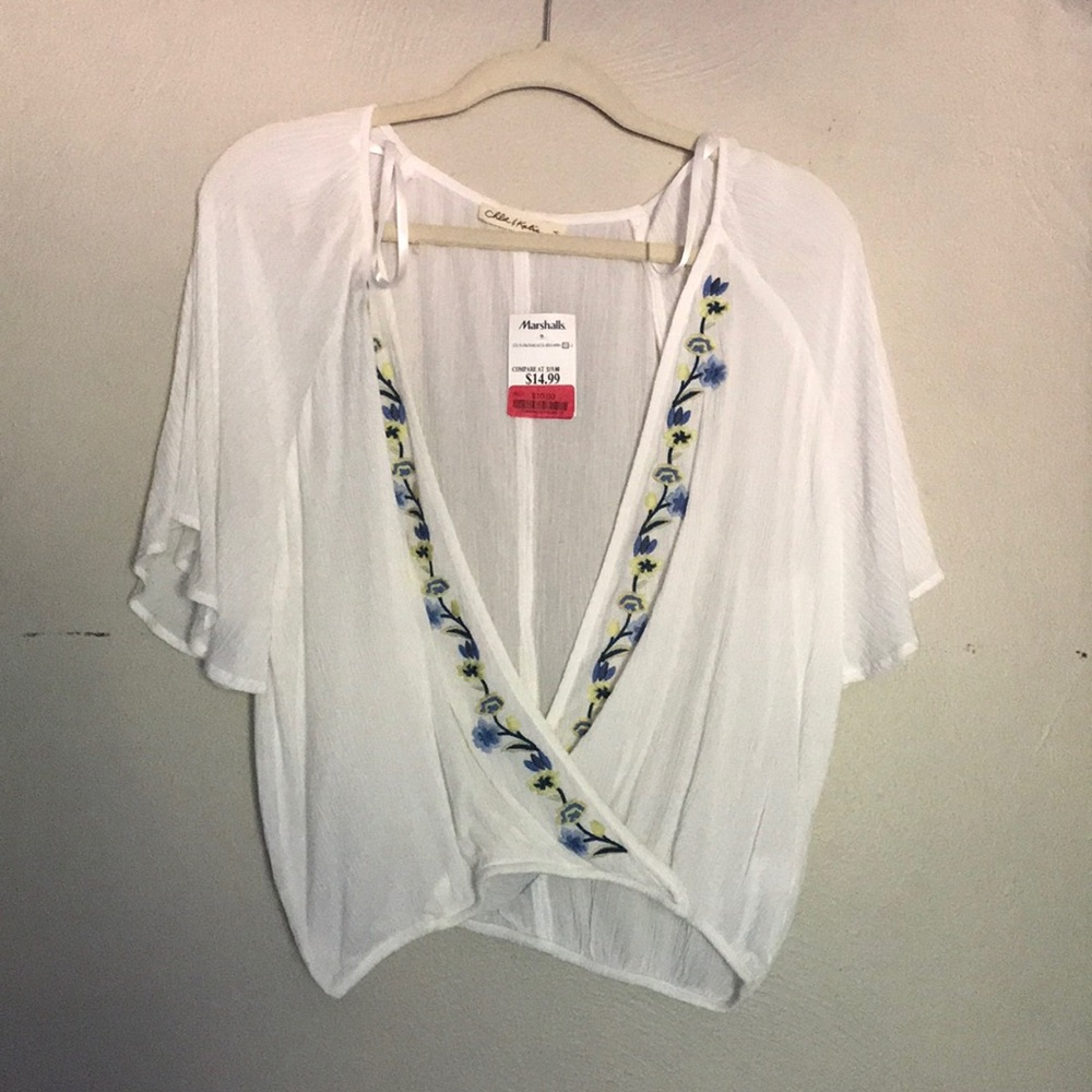 White embroidered blouse